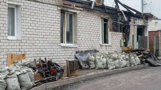 Professional Emergency Fire Cleanup technician working in Fairfax, OH